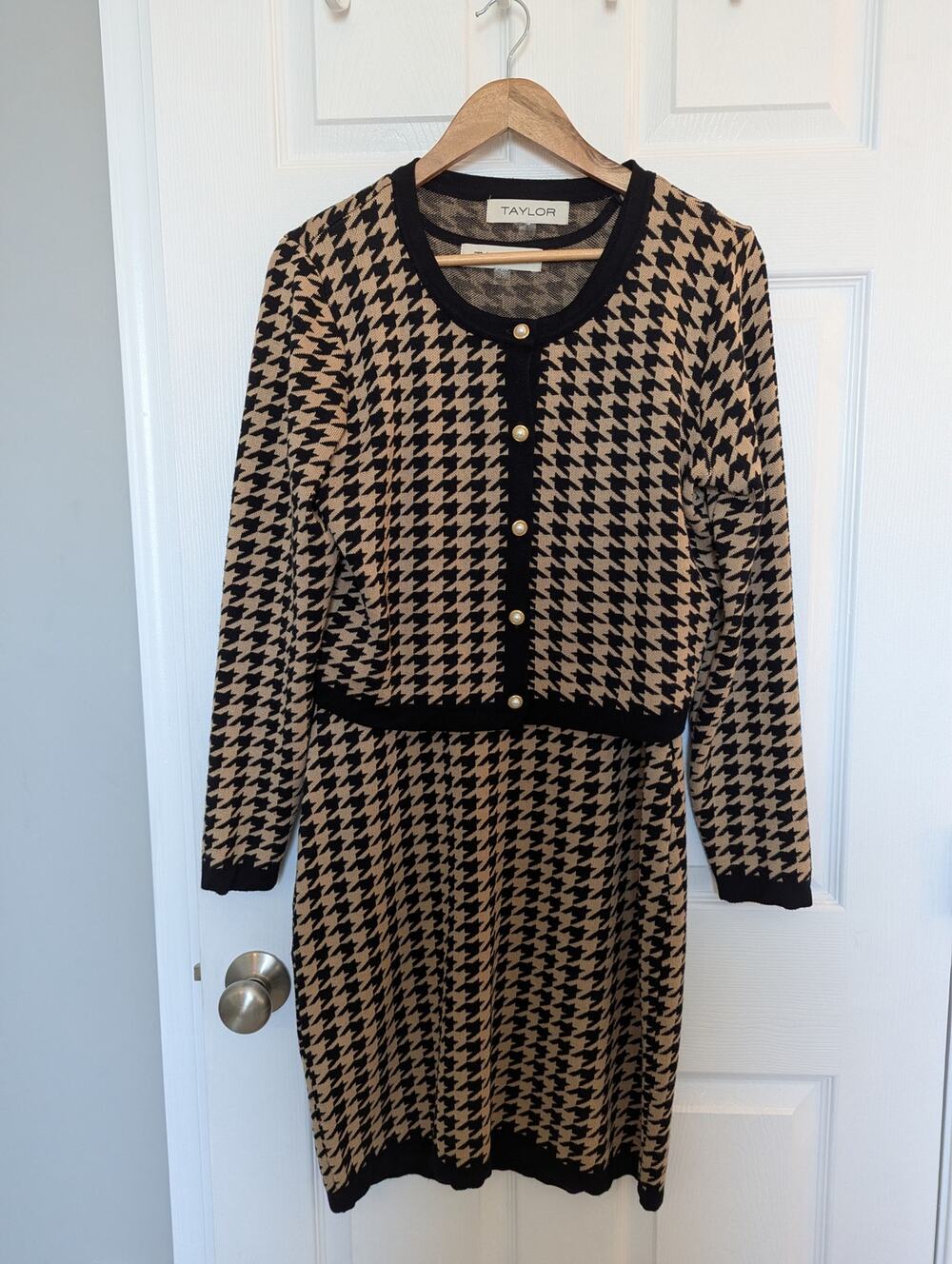 Taylor 2 piece set, dress and cardigan, size L